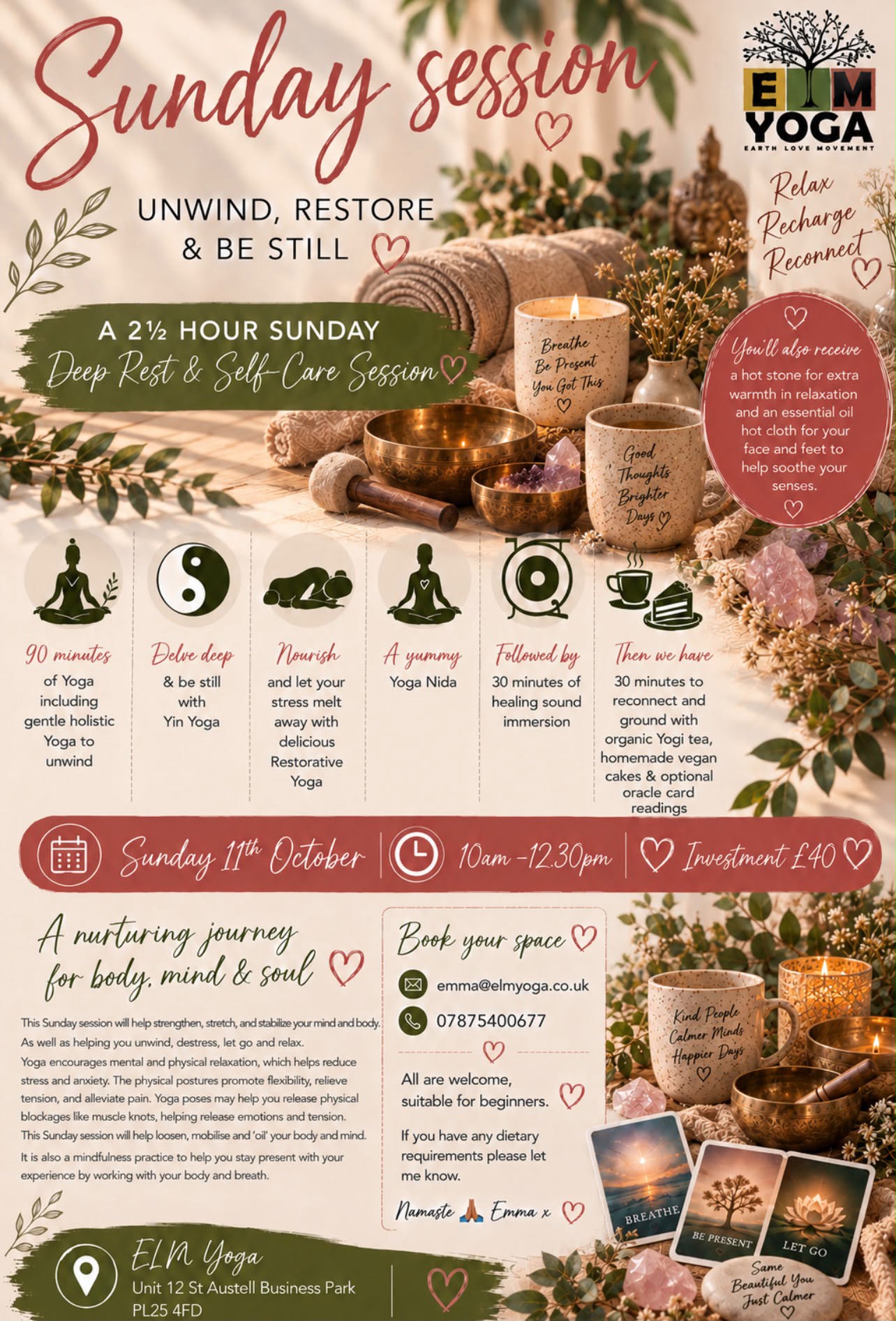 Unwind Restore and be Still with Emma
